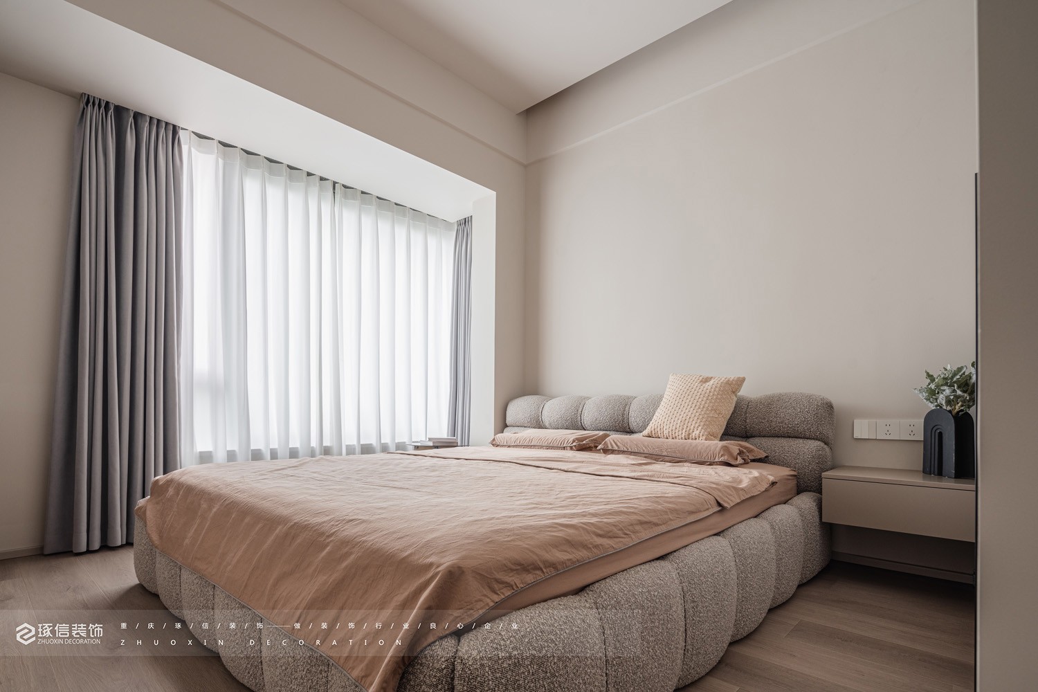 120 现代风,暖调空间感丨琢信装饰-17