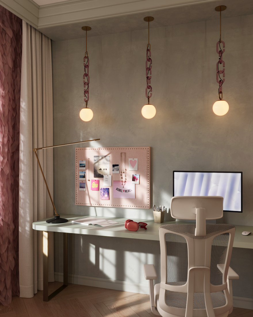 优雅的青少年卧室设计丨Serafima Suchilina-11