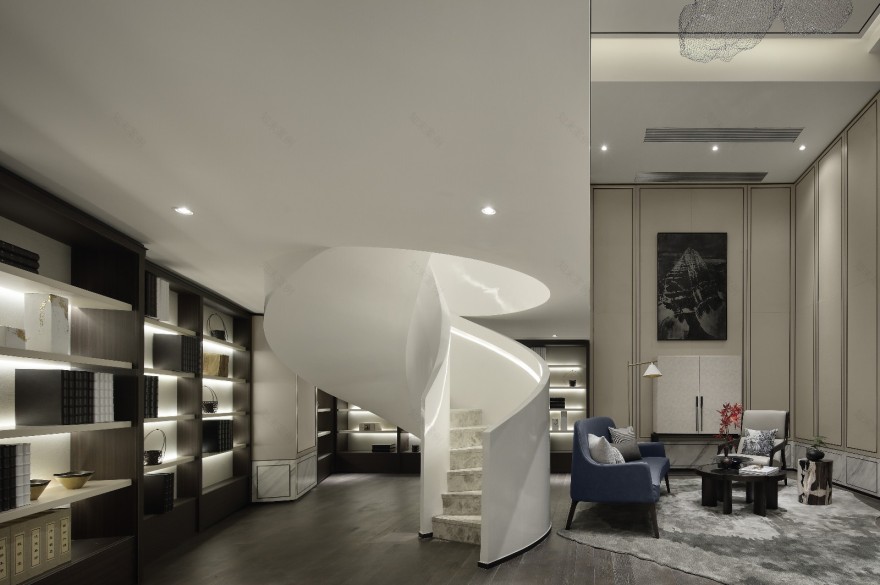 广东佛山信财置业绿岛湖项目合院别墅样板房 INNEST意巢设计-43