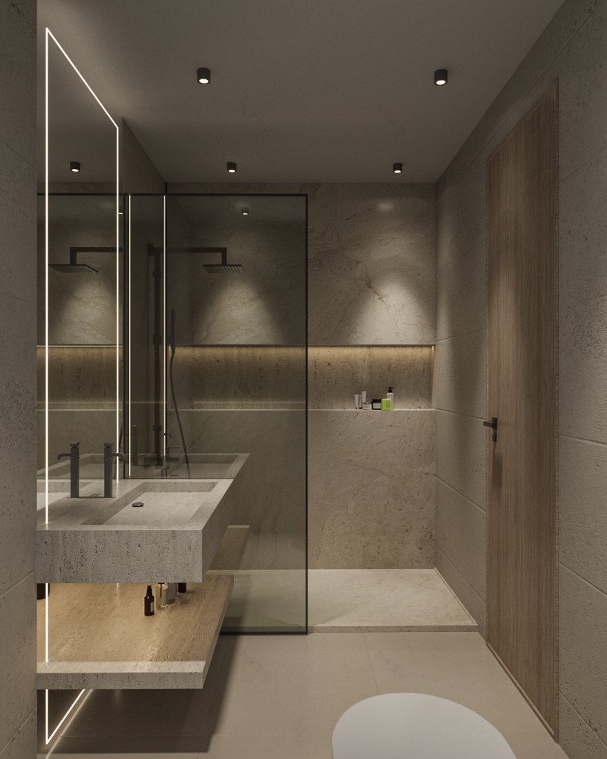 Luminous Contemporary chalet interior-11