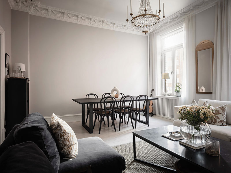 瑞典 73 平米优雅黑白公寓，设计灵感来自经典元素-5