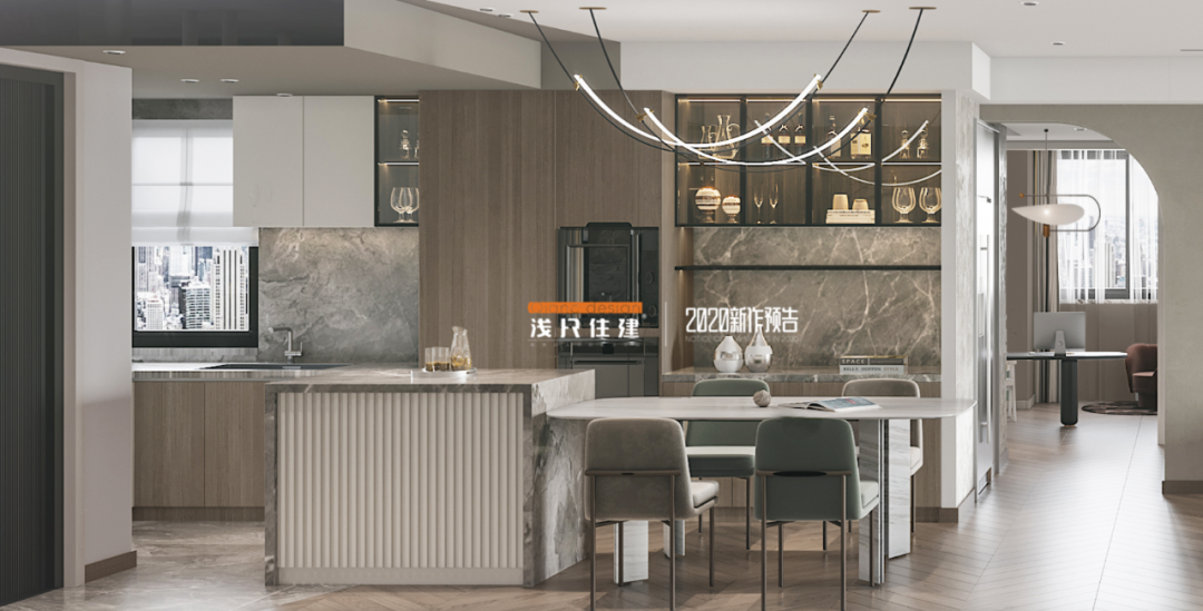 现代轻奢风家居设计案例赏析丨中国北辰丨浅尺住建-9