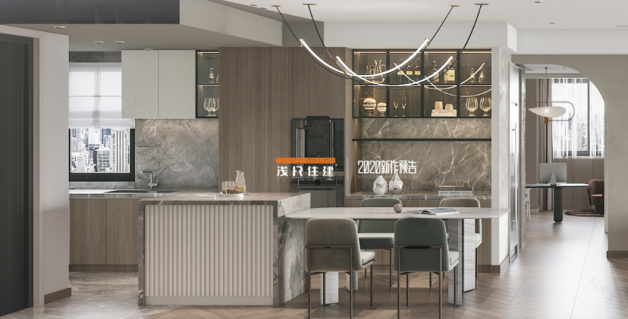 现代轻奢风家居设计案例赏析丨中国北辰丨浅尺住建-9