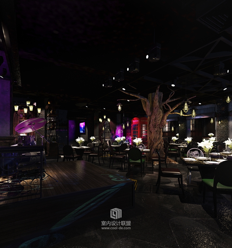 主题餐厅设计-福州揽季月光音乐餐吧主题餐厅设计-16