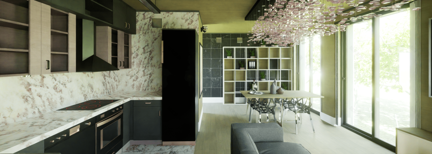 多功能室,客厅+厨房,浴室-15