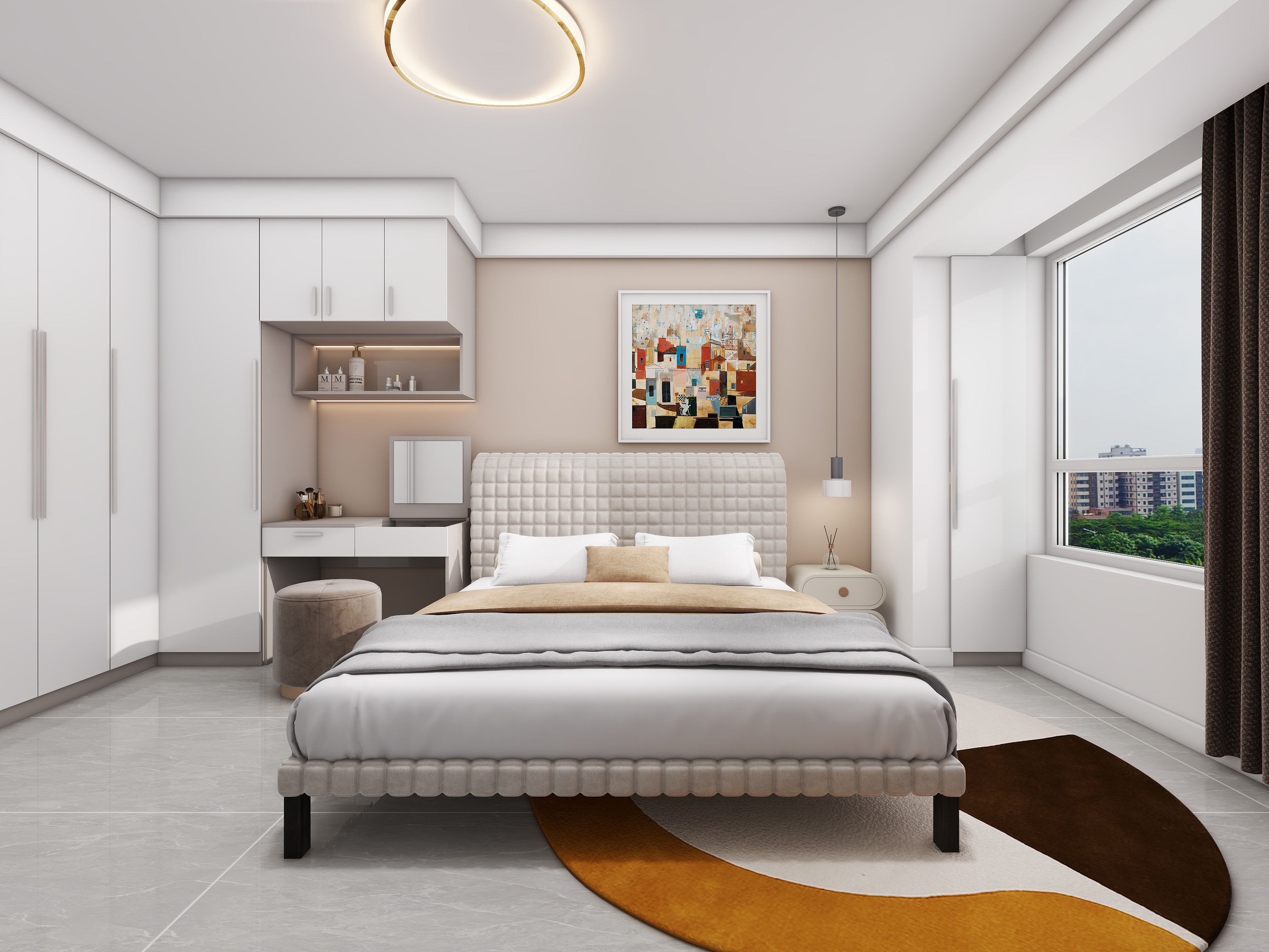 陕西安康万达one（119平方现代简约四居室）-27