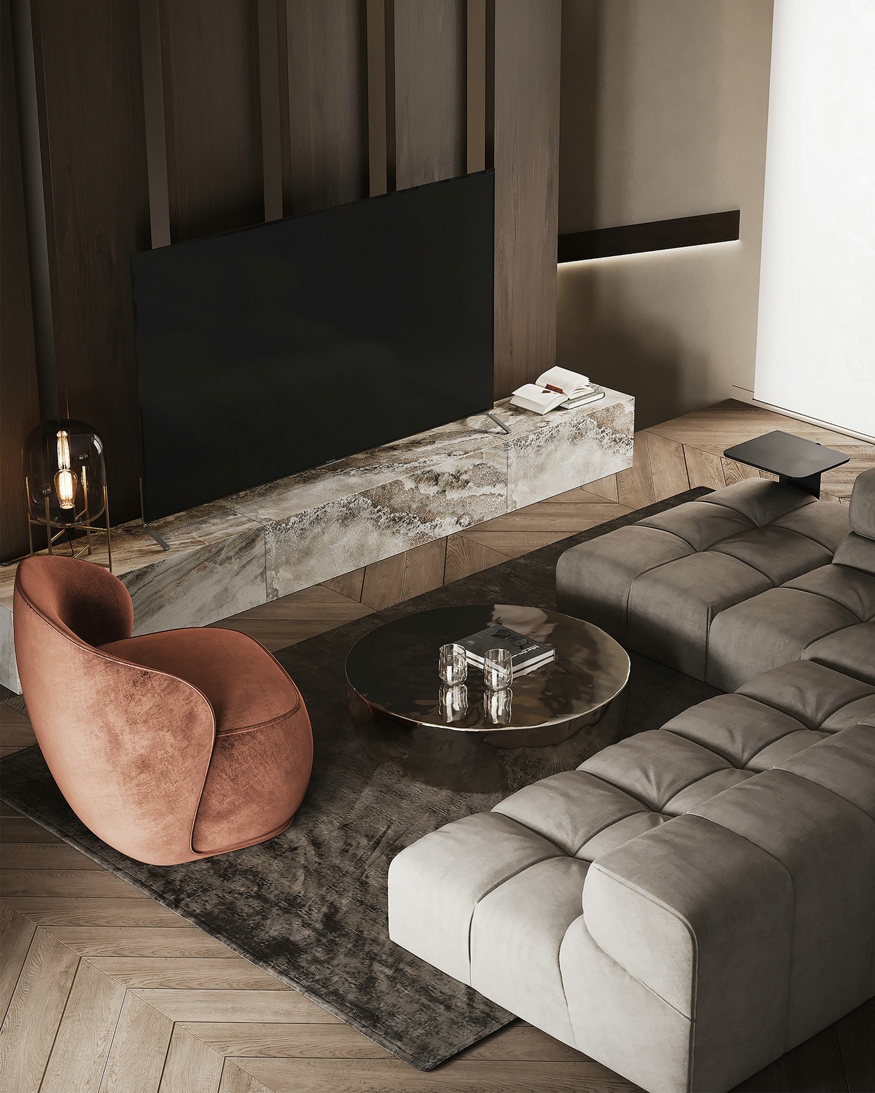 105㎡简约风住宅设计-3