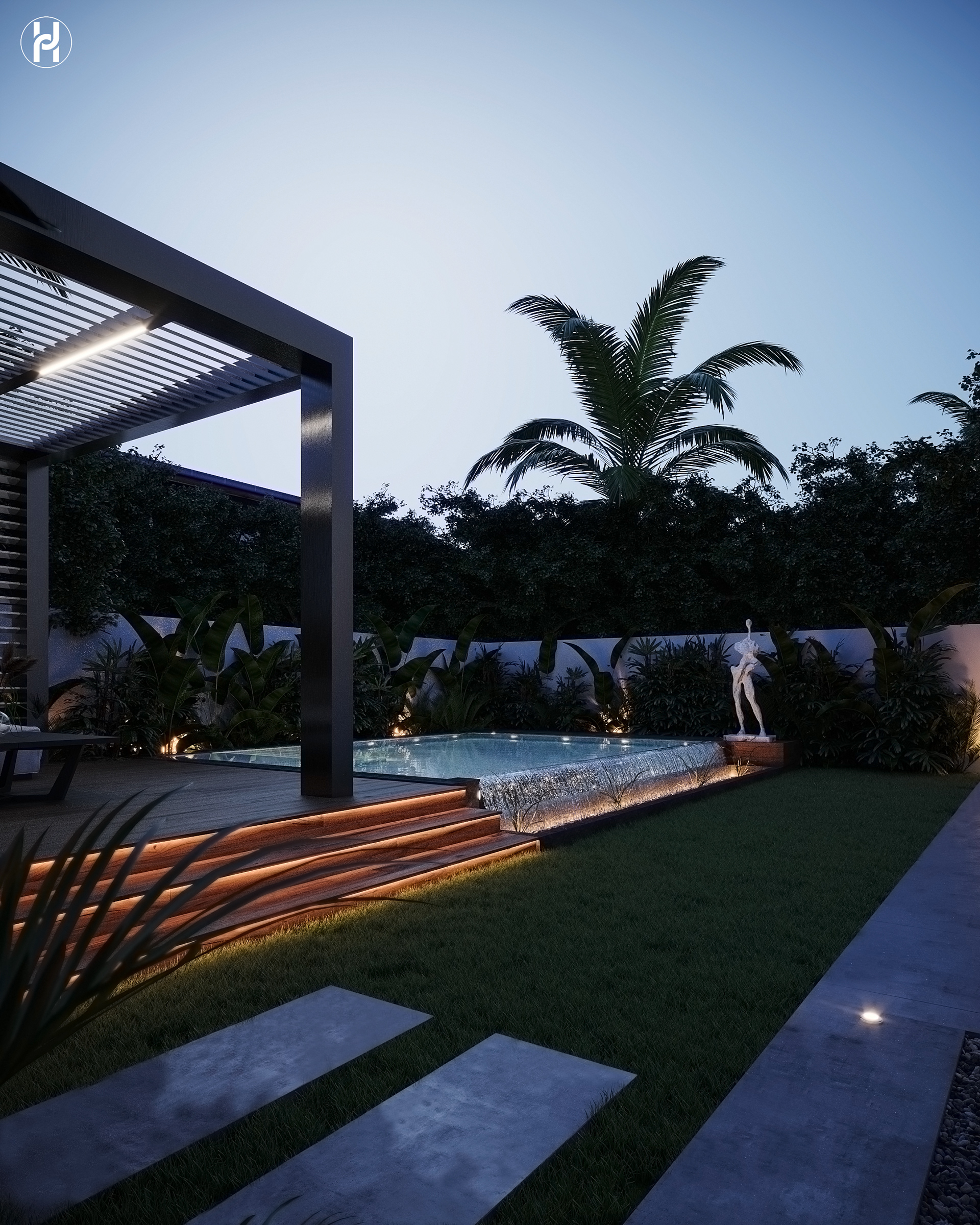 Villa Landscape 住宅设计丨埃及丨Ahmed Hussein Designs-9