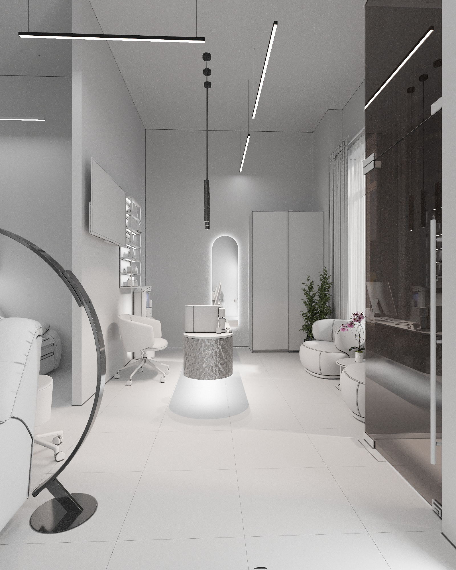 莫斯科睫毛嫁接沙龙室内设计丨布基纳法索波尼-19