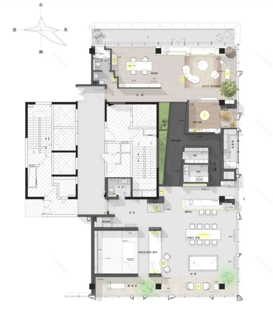 500㎡几何艺术城市客厅设计丨FEN DESIGN张奇峰室内设计事务所-70