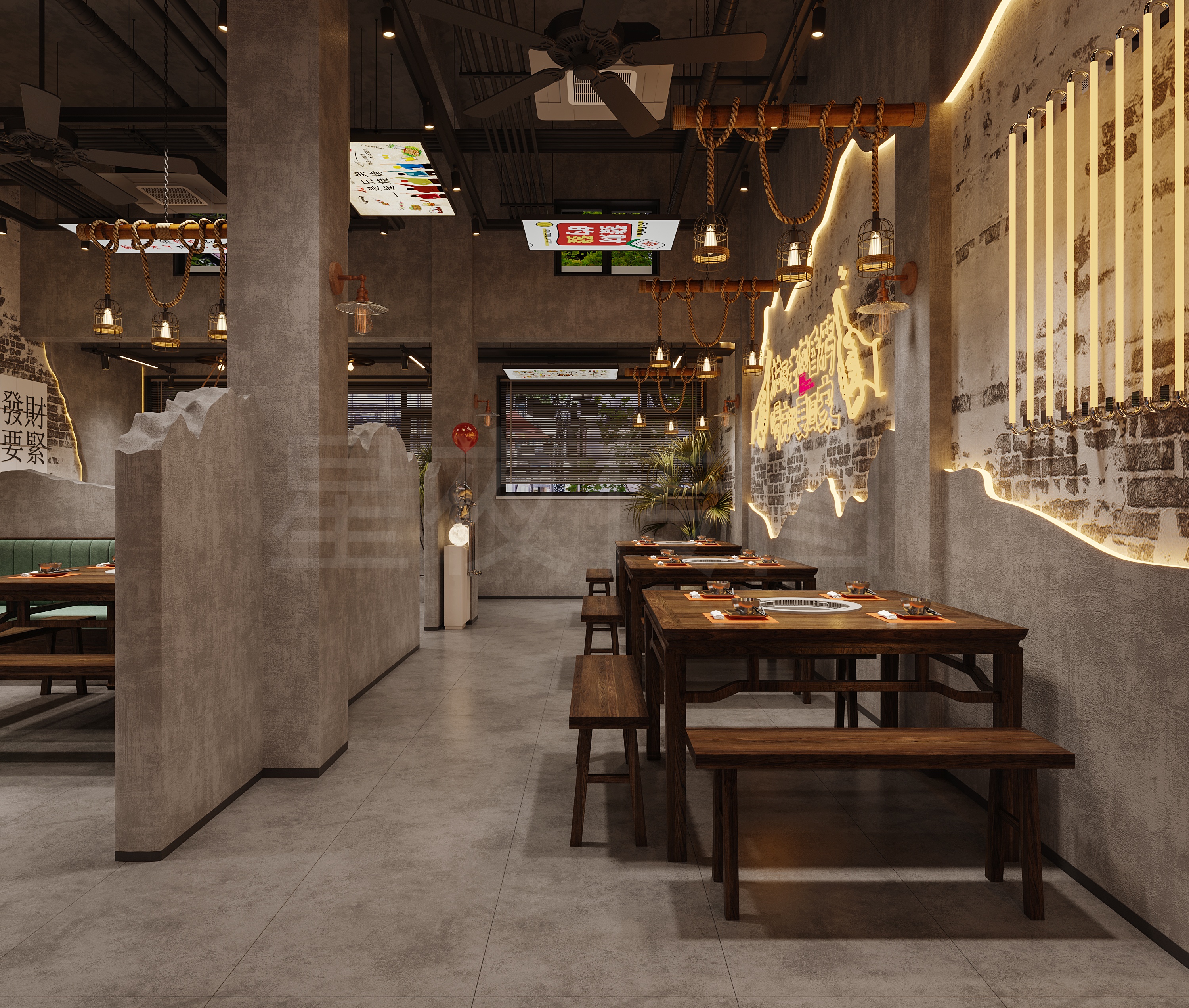 烧烤店效果图-3