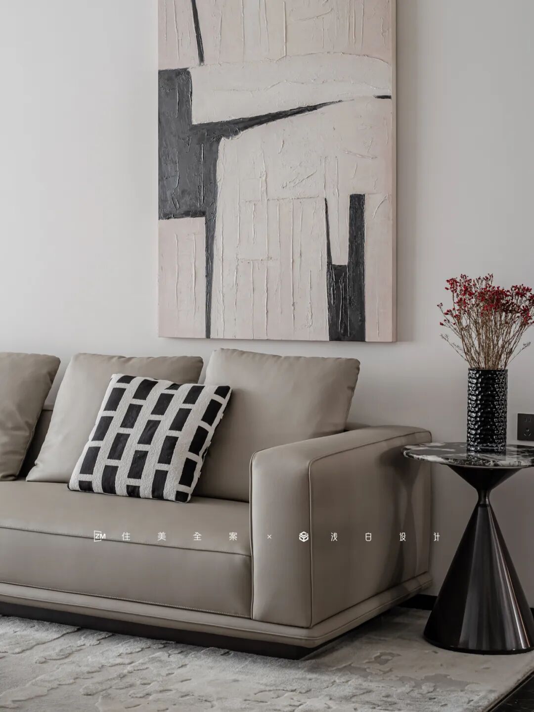 将185㎡精装房雕琢成现代意式质感居所丨住美全案&浅白设计-45