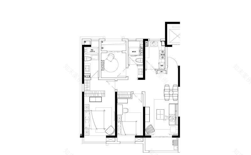上海信达蓝尊二期精装交付标准样板房-20