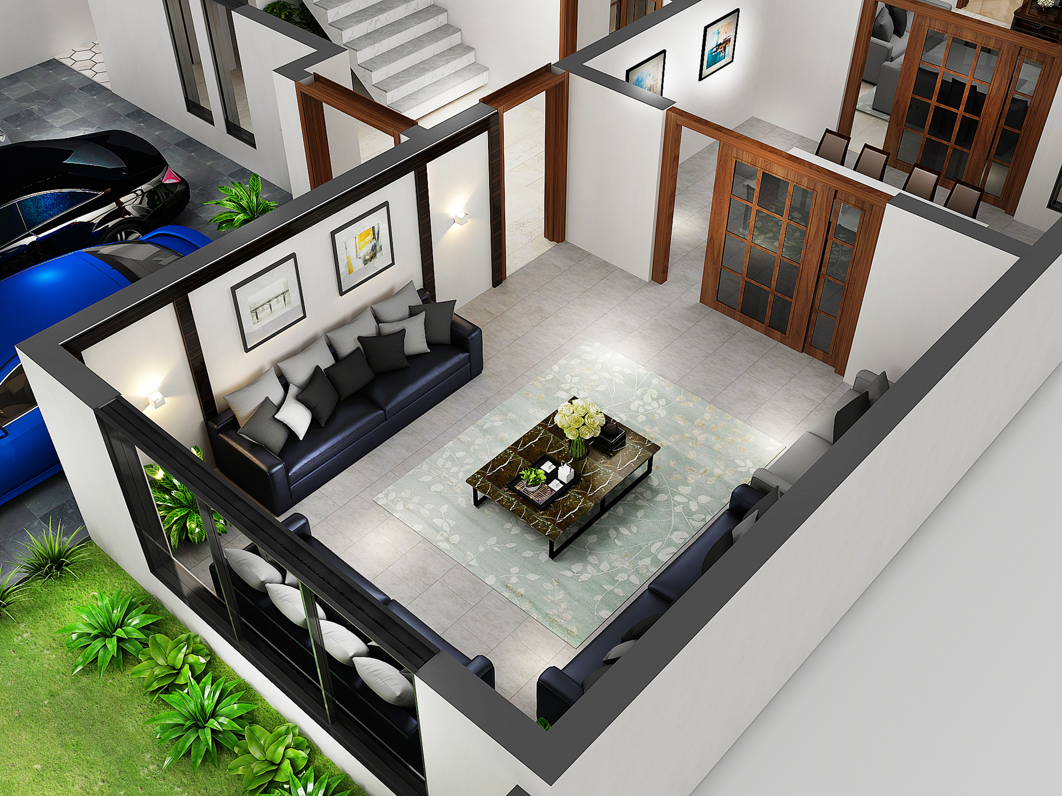 3d Model of House 45x90-5