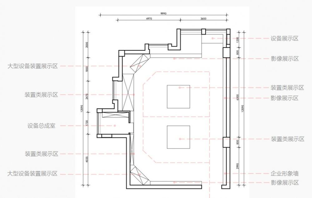 科技之弧,灵动展示空间 企业展厅-5