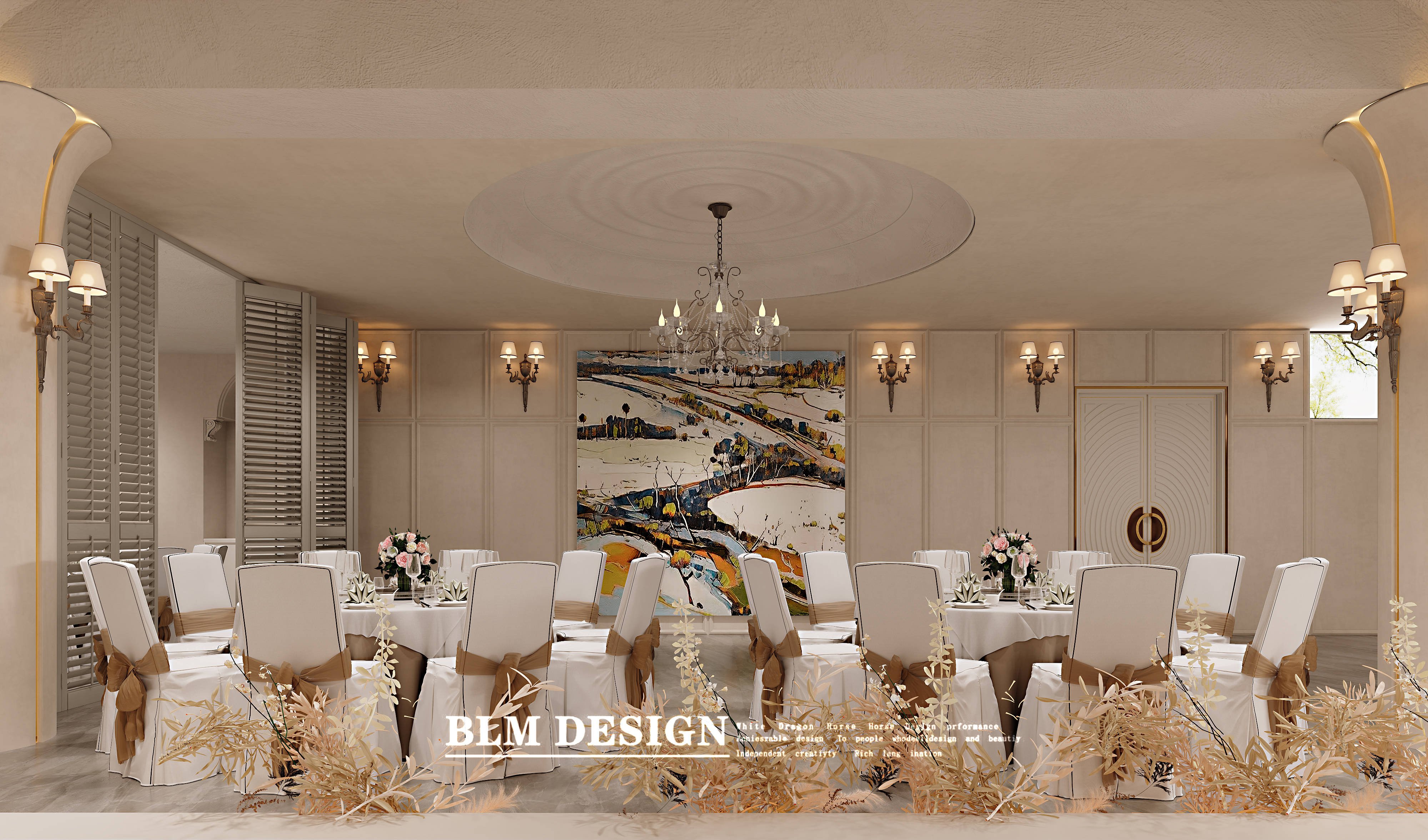 宴会厅效果图案例-4