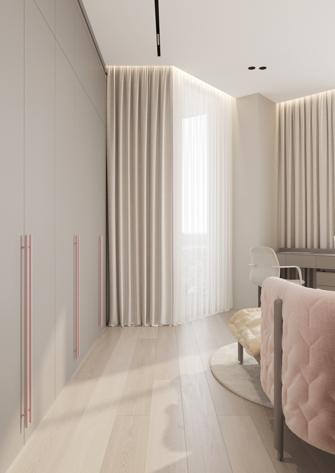 95㎡浅色系公寓设计 既舒适又精致-18