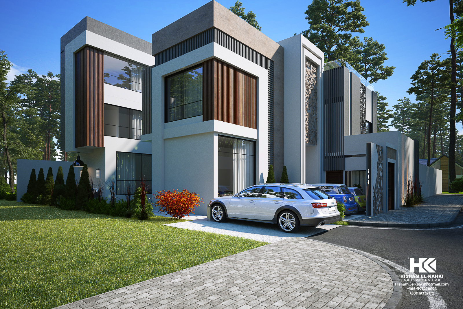 Modern Villa Exterior Design With Landscape-2