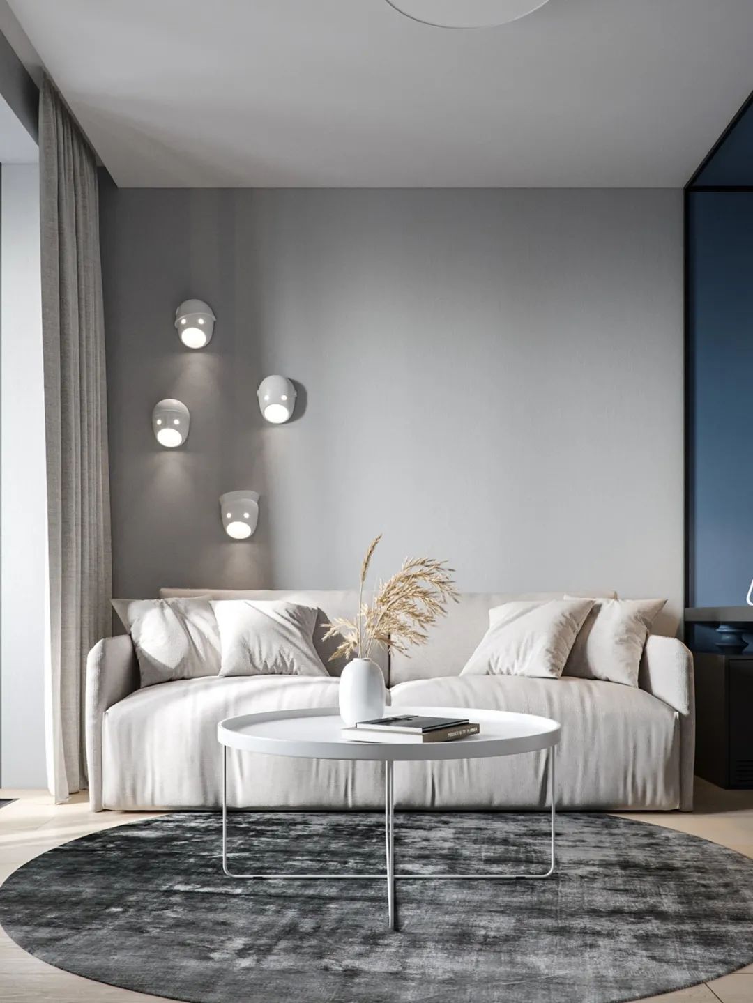 TSAUNYA 工作室现代住宅设计 | 灰木色系蓝色打造精致生活空间-30