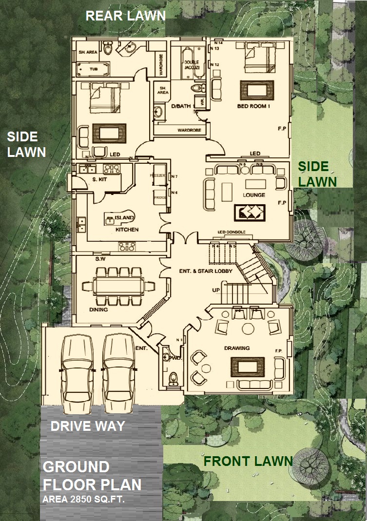 DESIGN OF A BUNGALOW ON 5650 SQ FT LAND LHR PAKISTAN-5