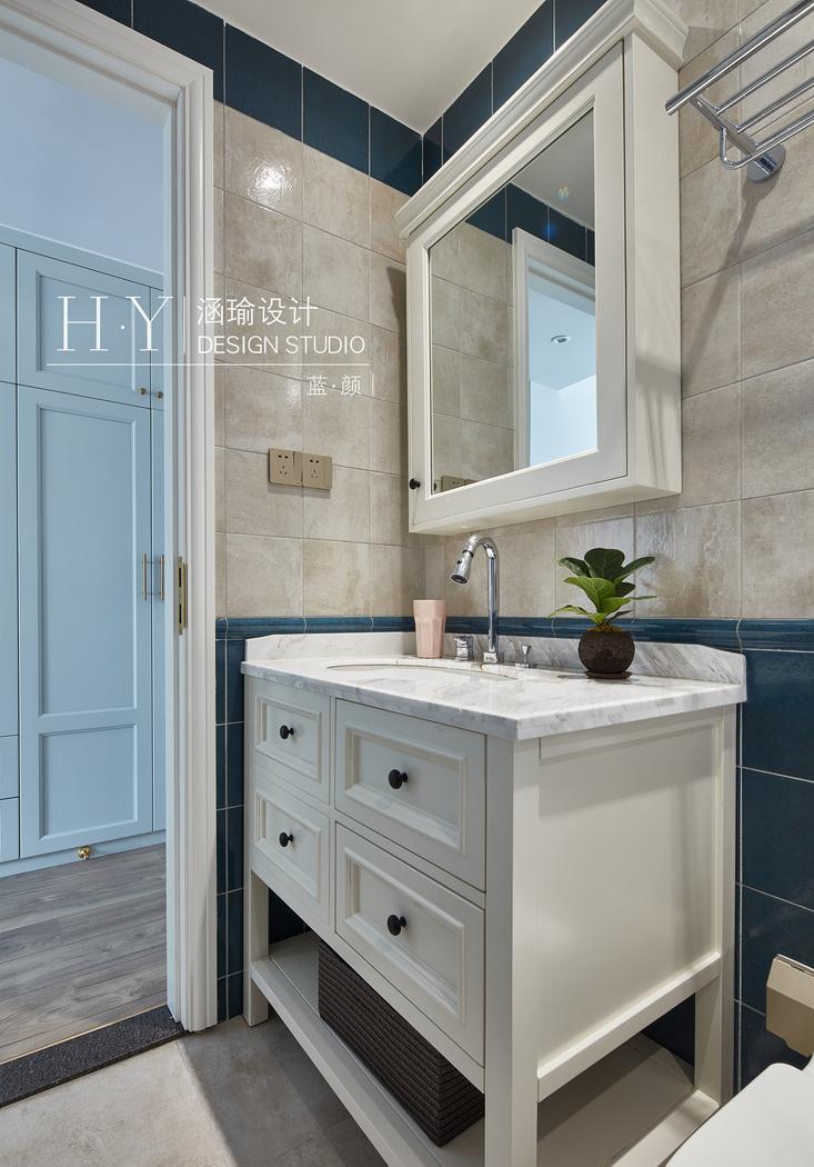 涵瑜设计丨平层书香独韵,盛世蓝颜-50