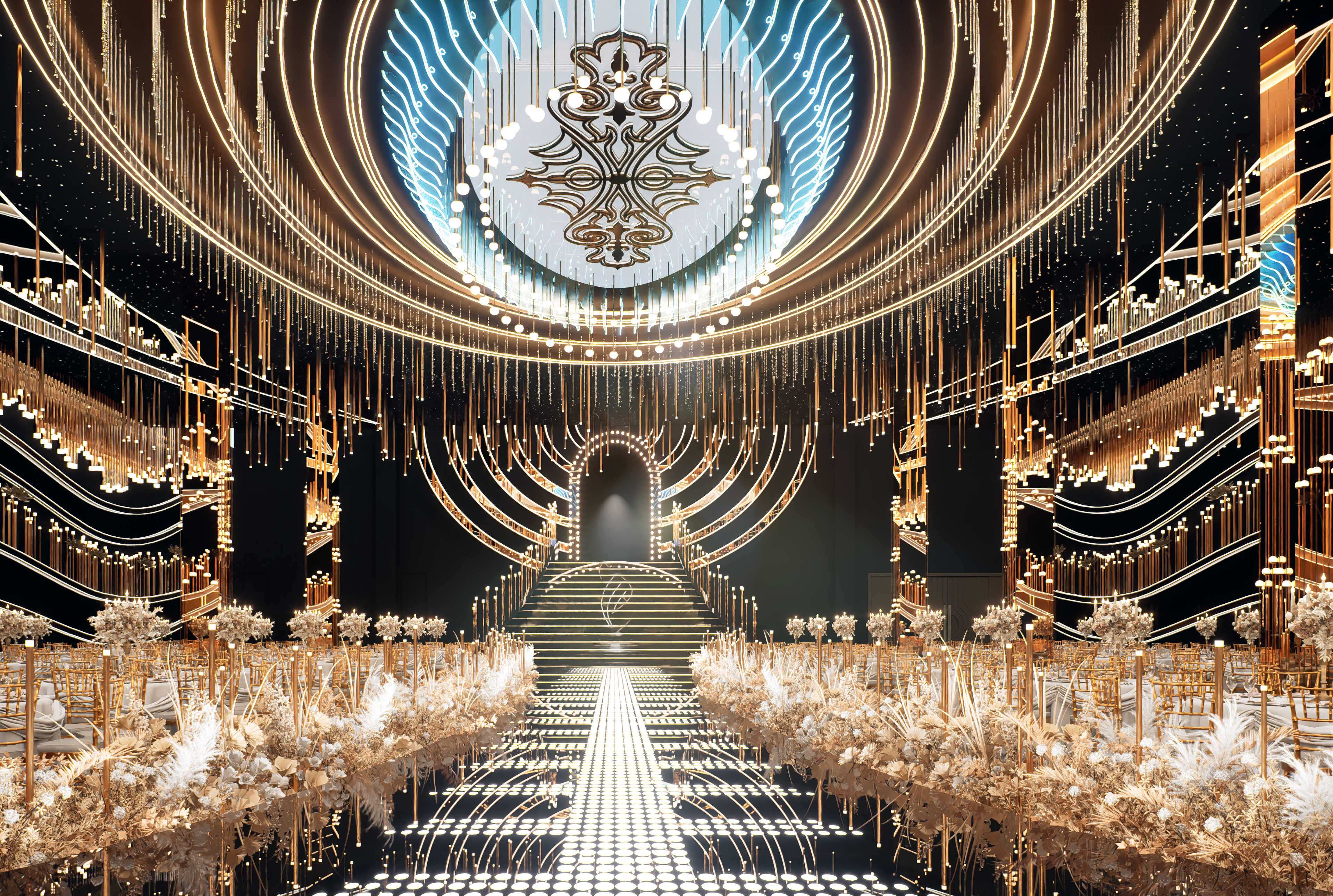 工装效果图制作&婚礼宴会厅-4