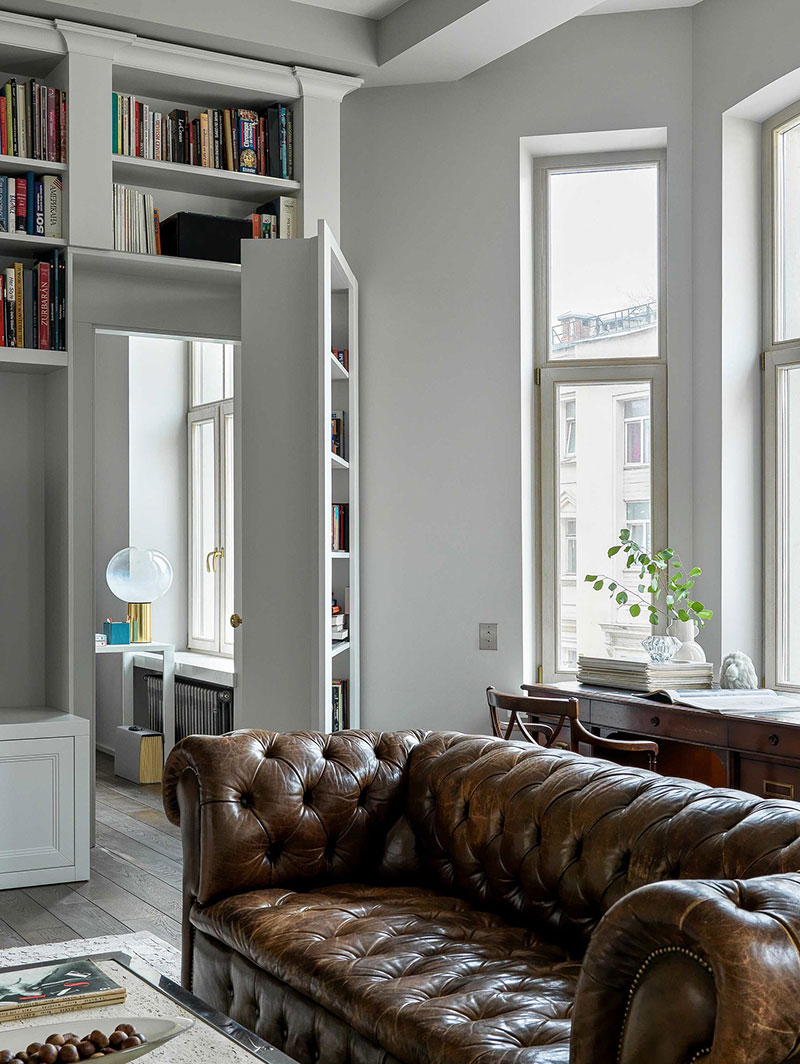 莫斯科中心老办公楼改造的复古优雅公寓-11