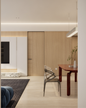 通透感极简客厅：用低饱和撞色打造高级松弛感