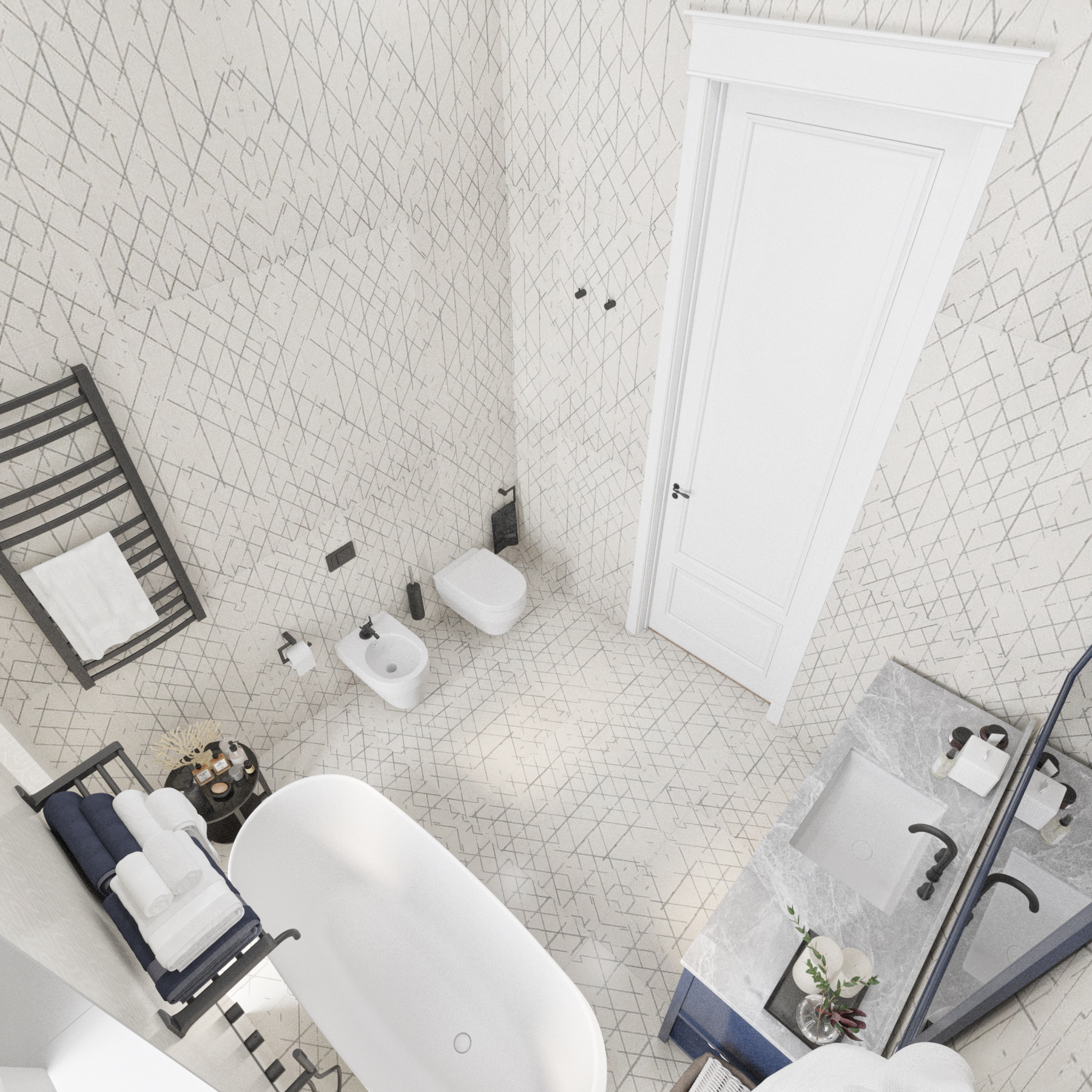 Design project of a bathroom in a private house-1