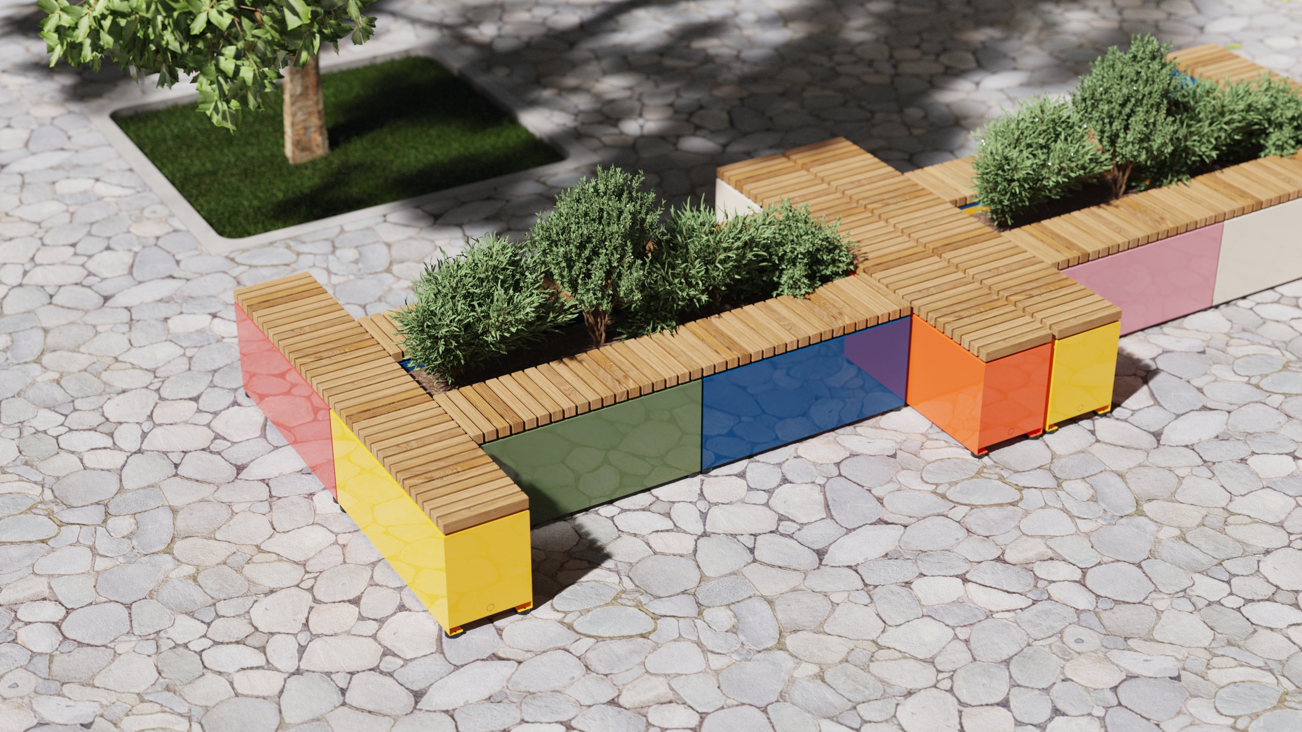 BROK 户外长椅和花盆-27