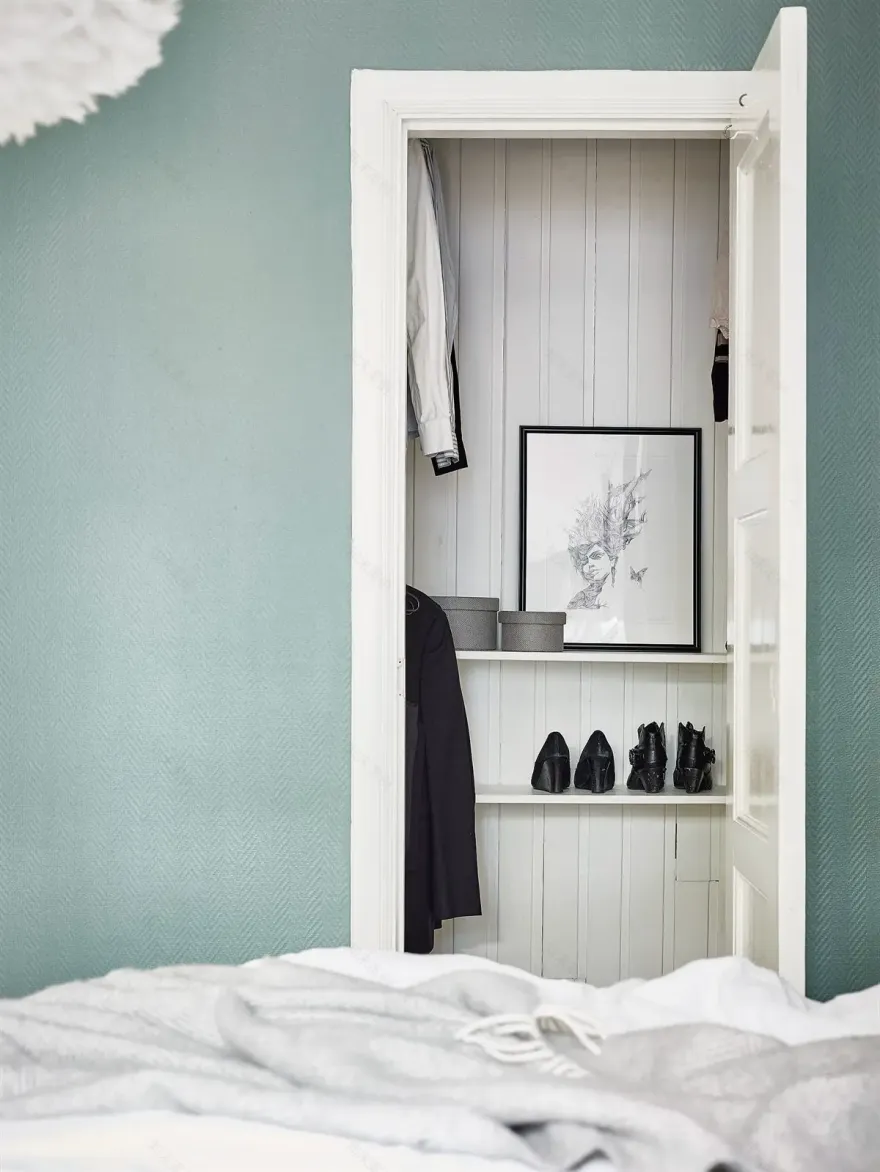 瑞典 88m²公寓 | 灰蓝交融的温馨 Scandinavian 风-16