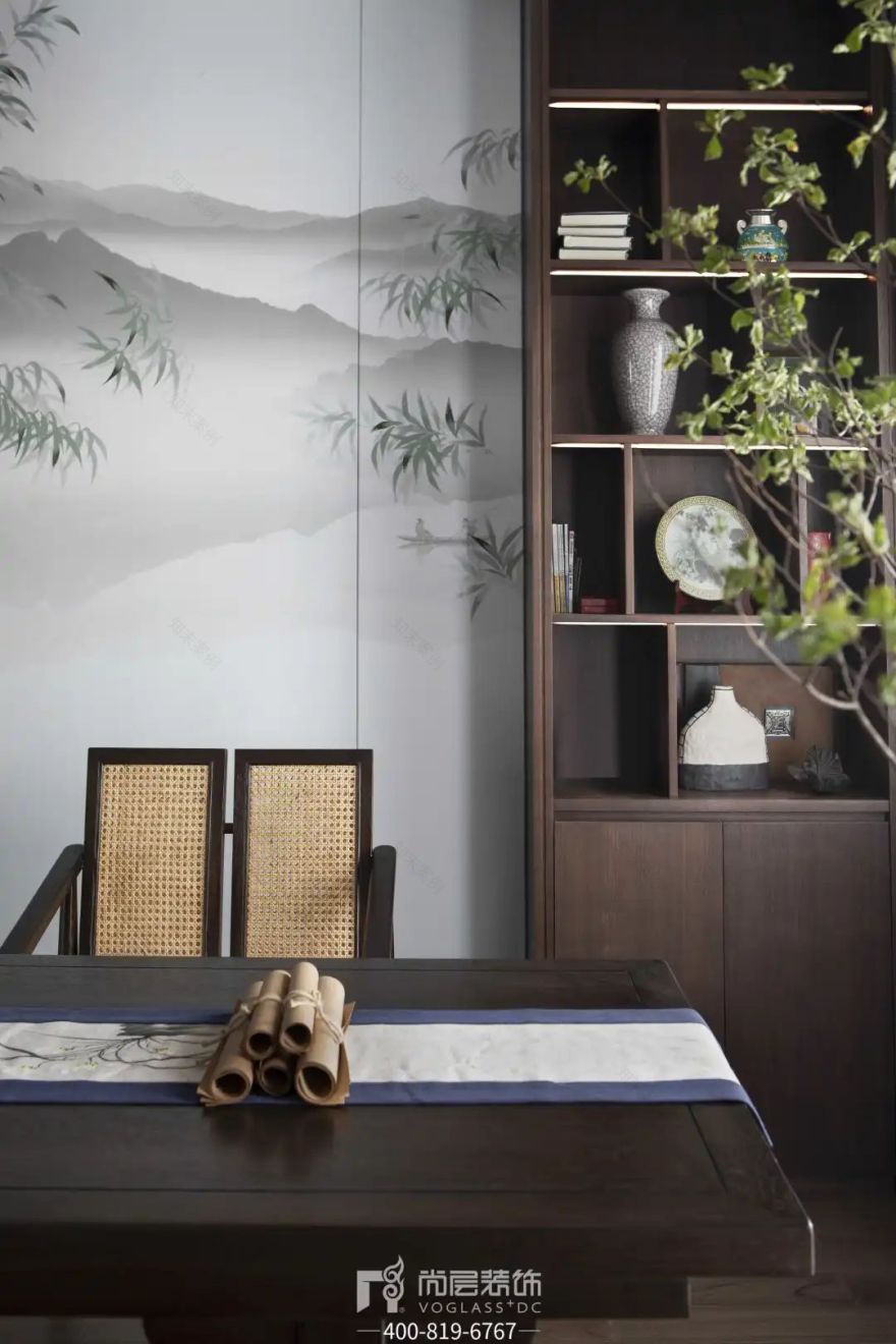 银湖花园×尚层别墅装饰|杭州400㎡新中式别墅设计,由心生活-77