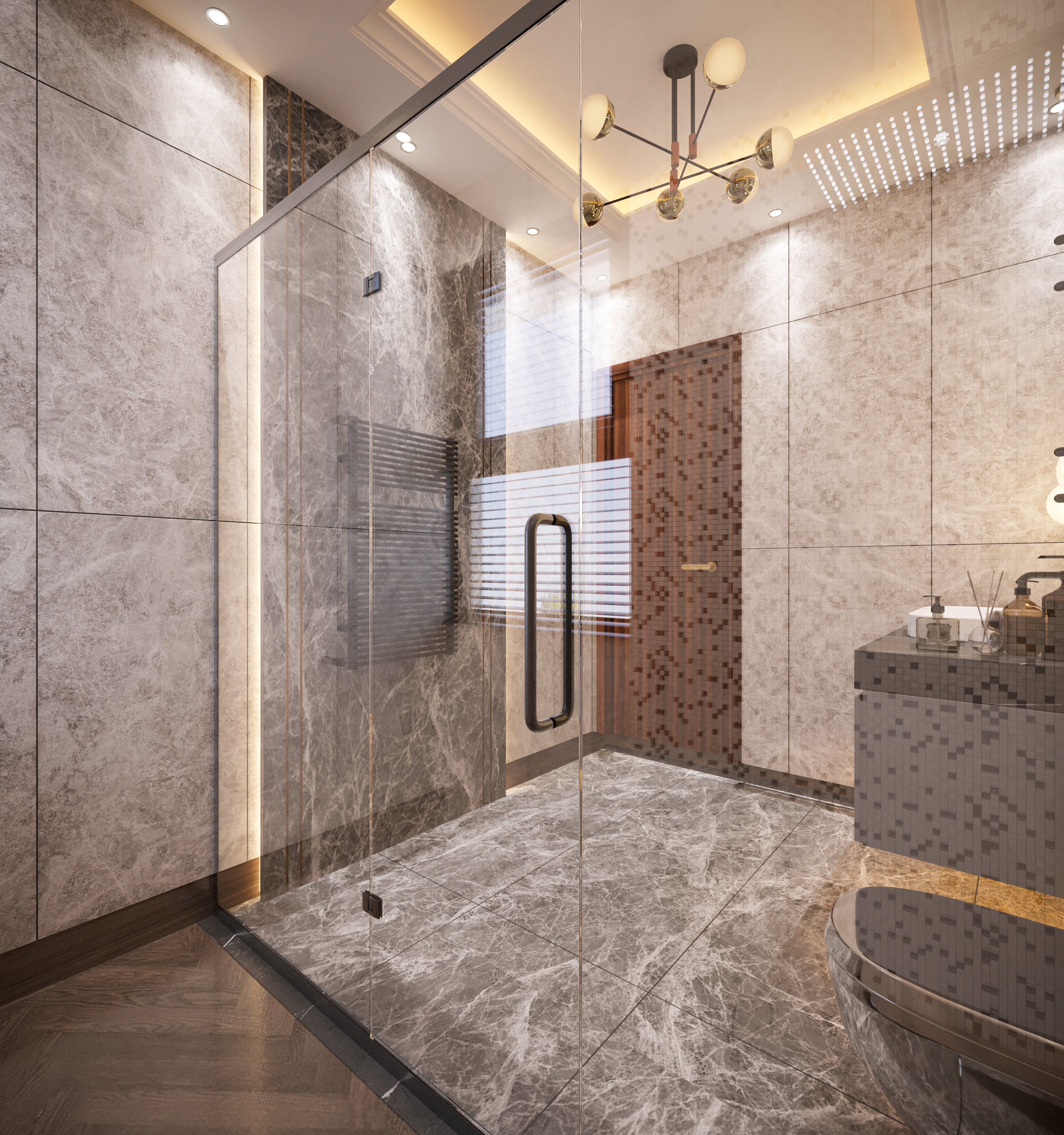 Bed room bath with wardrobe-6