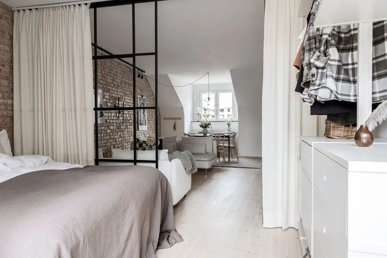 瑞典 54m2 复古一居室公寓设计-15