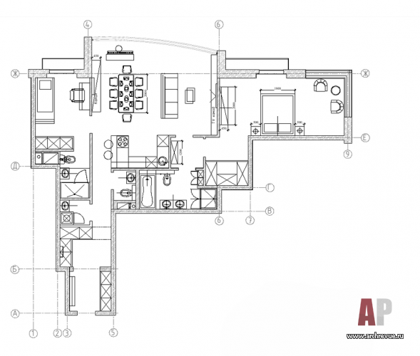 莫斯科带石膏浮雕及定制家具的现代公寓设计丨俄罗斯莫斯科丨Евдокимова Ольга,Зайцева Олеся-57