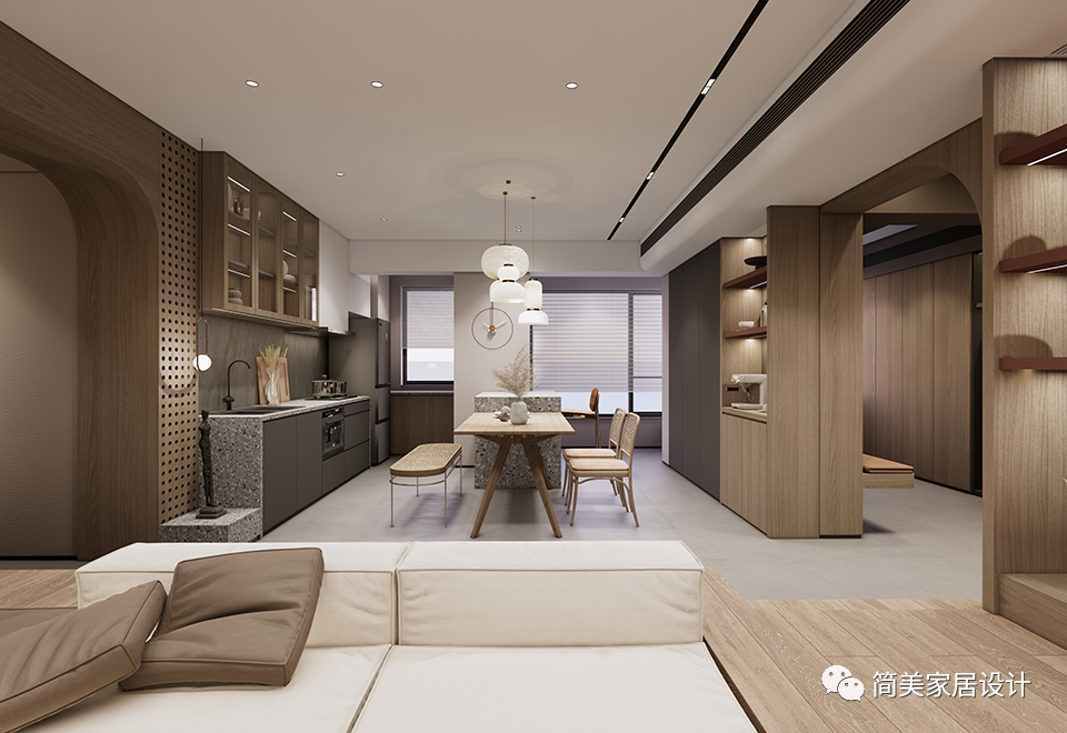 113㎡轻复古原木家居空间设计丨中国广州丨简美设计-64
