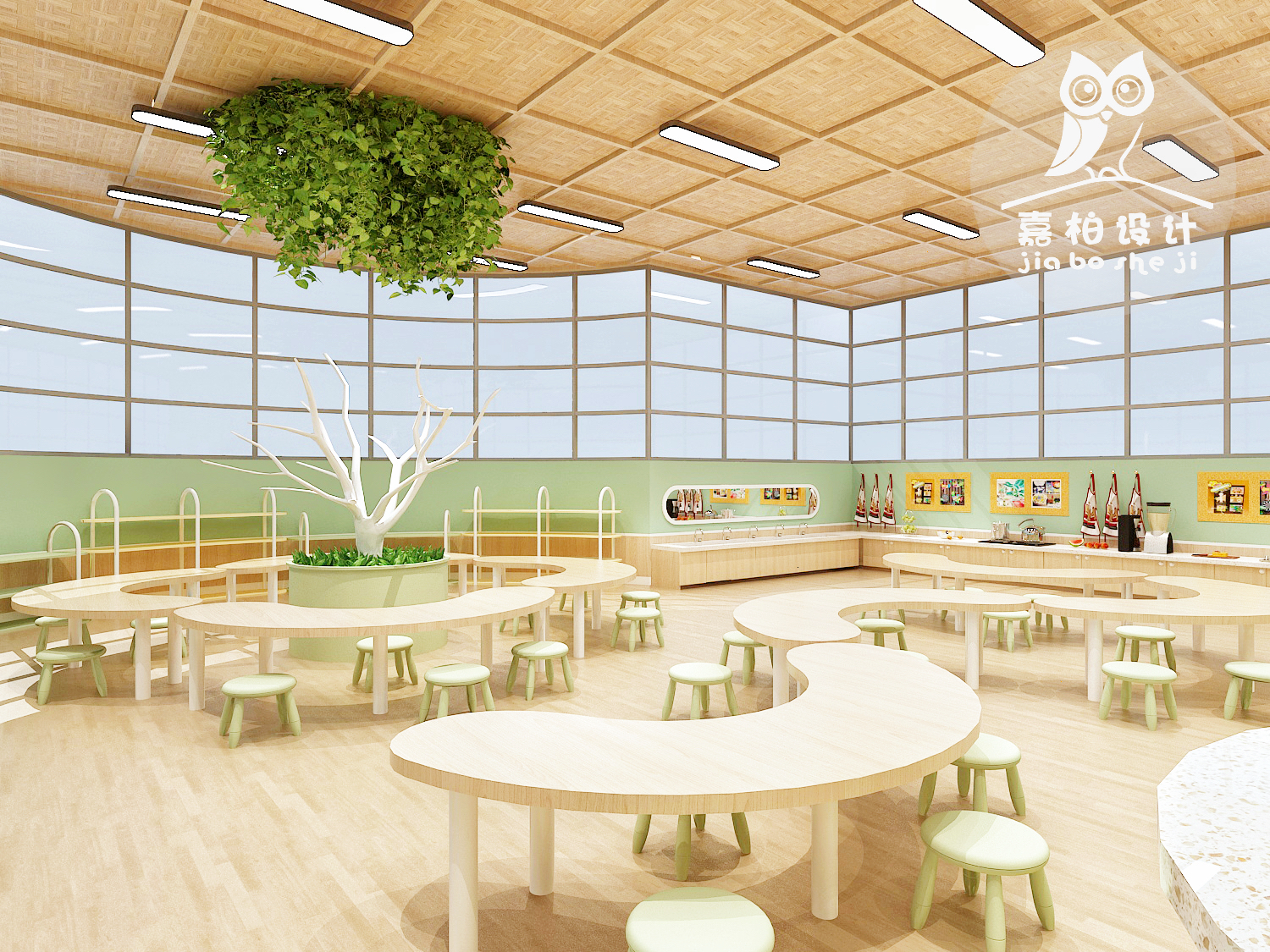 新安县实验幼儿园室内设计丨中国河南丨嘉柏儿童空间设计研究所-21