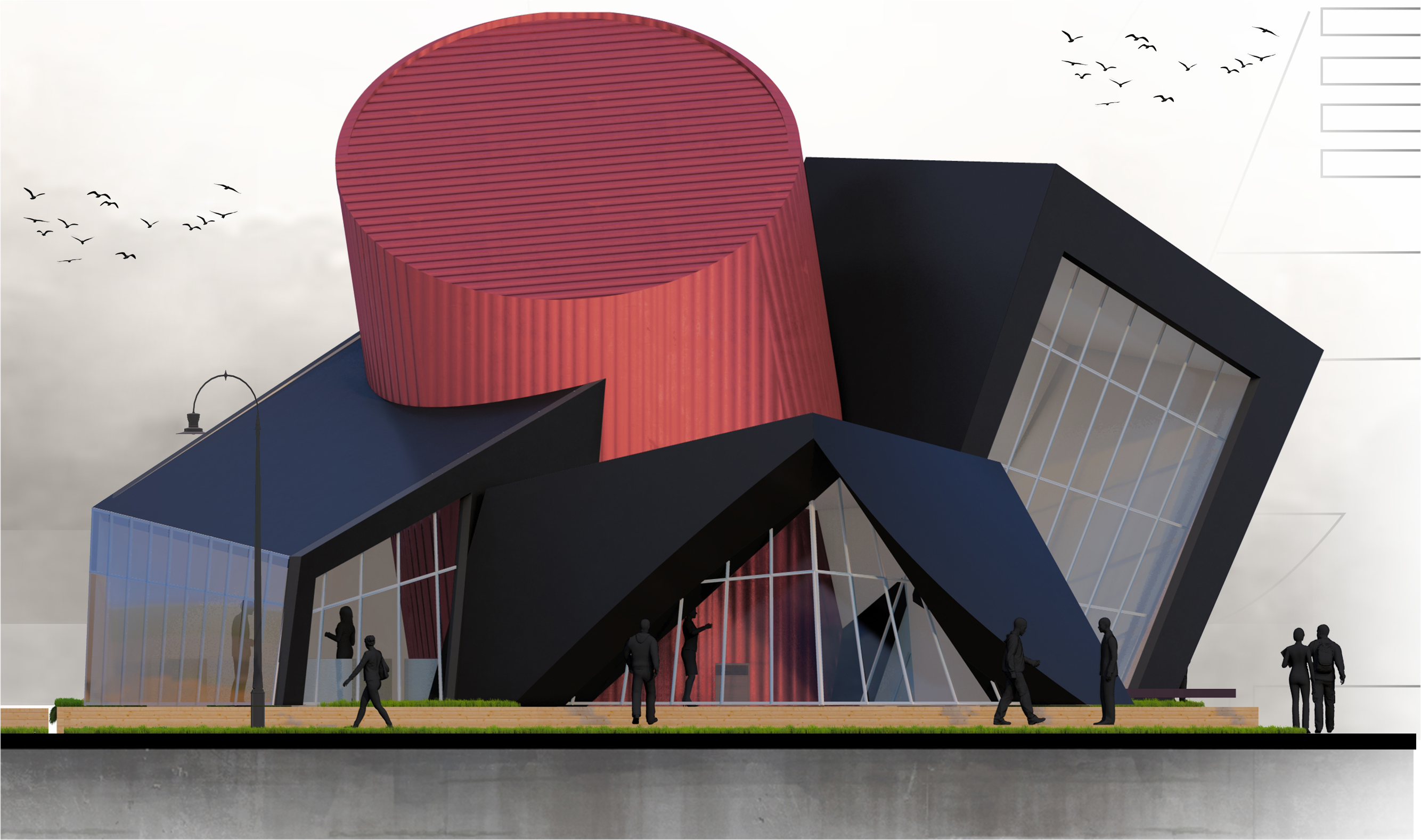 画廊  遵循立体主义流派丨开罗大学工程学院建筑系-15