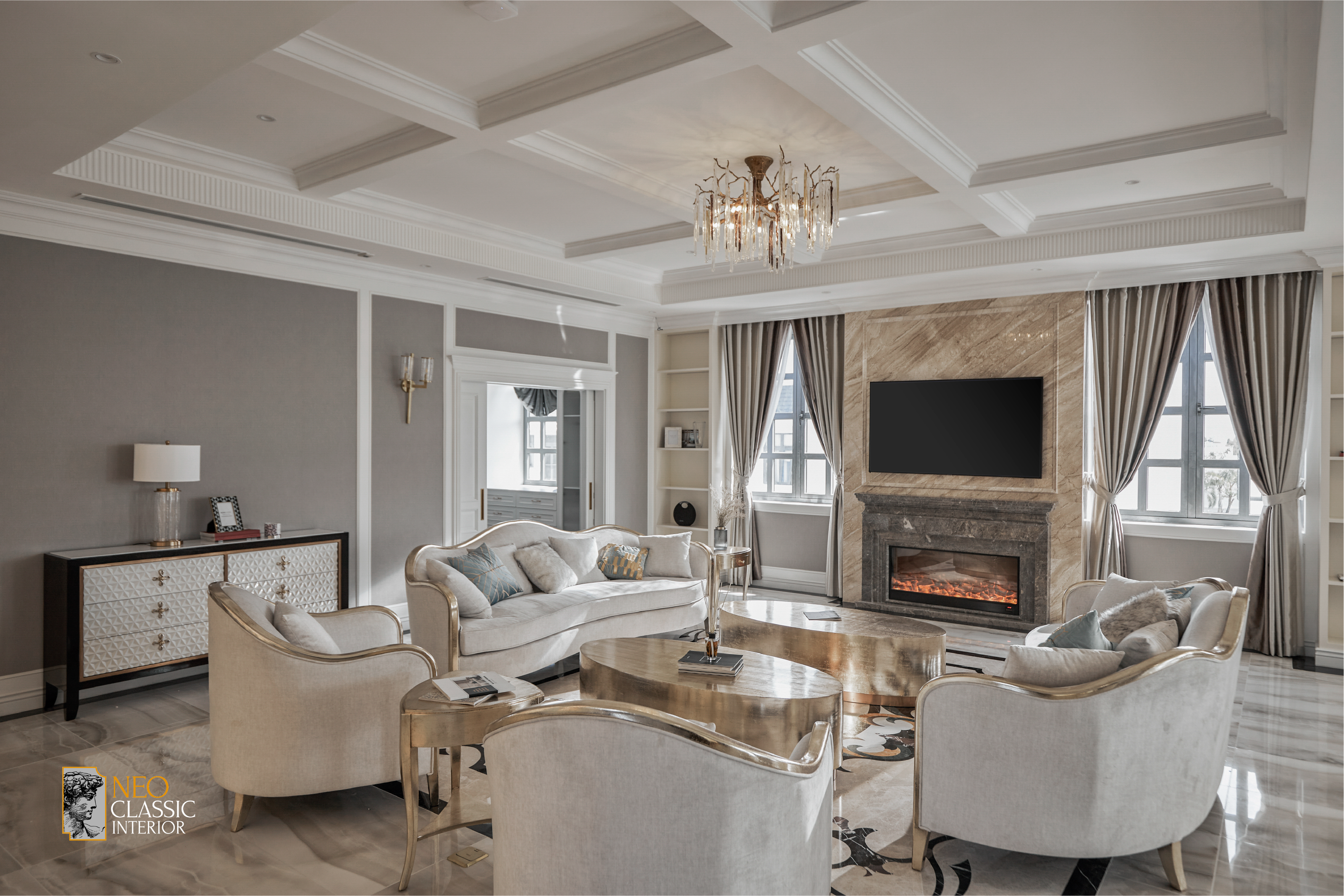 Penthouse Thang Loi Central Hill, Long An, Vietnam | NEO Classic Interior Design-10