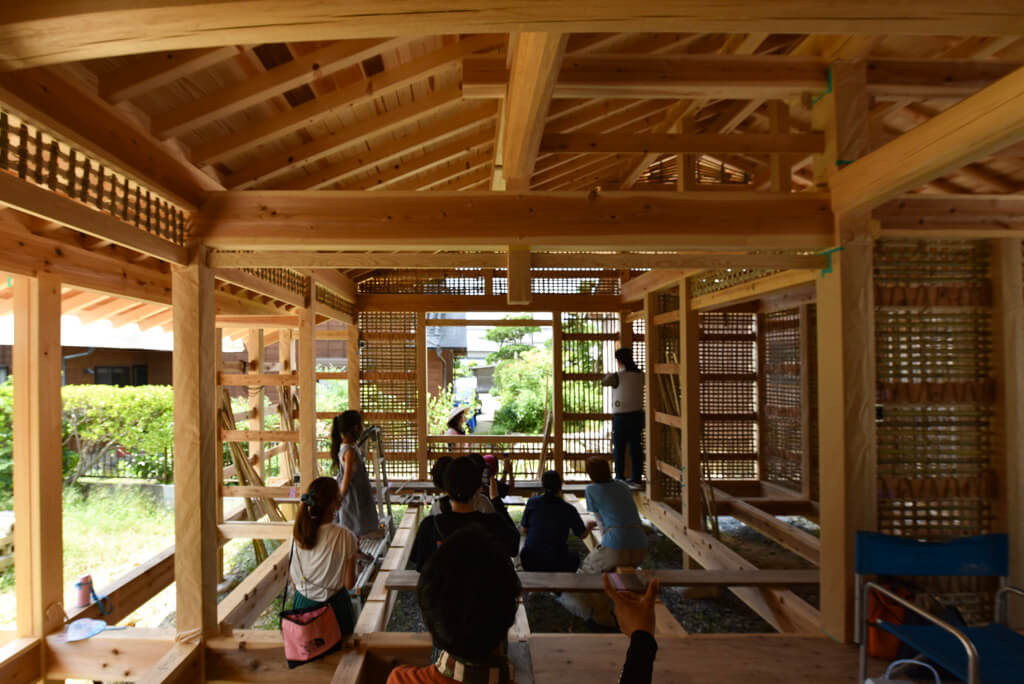 豊田の石場建て9 構造見学会と竹小舞ワークショップ丨水野設計室-13