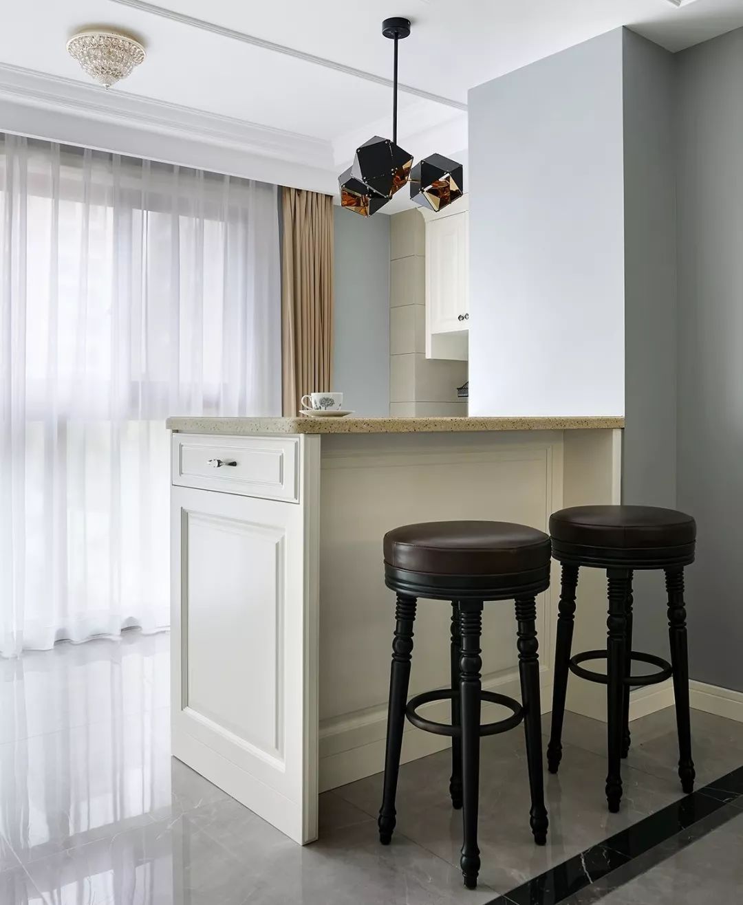 陈琴芳 | 余姚万里·世纪豪庭的轻奢美式家居设计-10