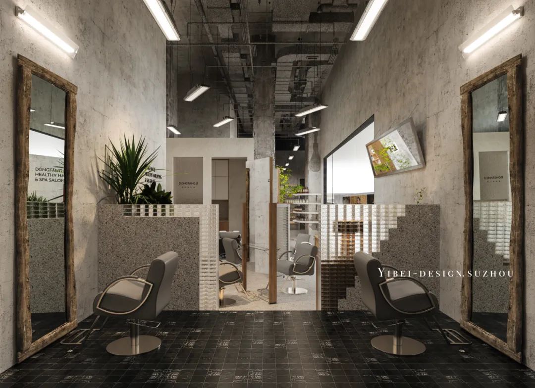 解构工业美学中的美发新体验丨商业空间设计丨YIBEI DESIGN SUZHOU-2