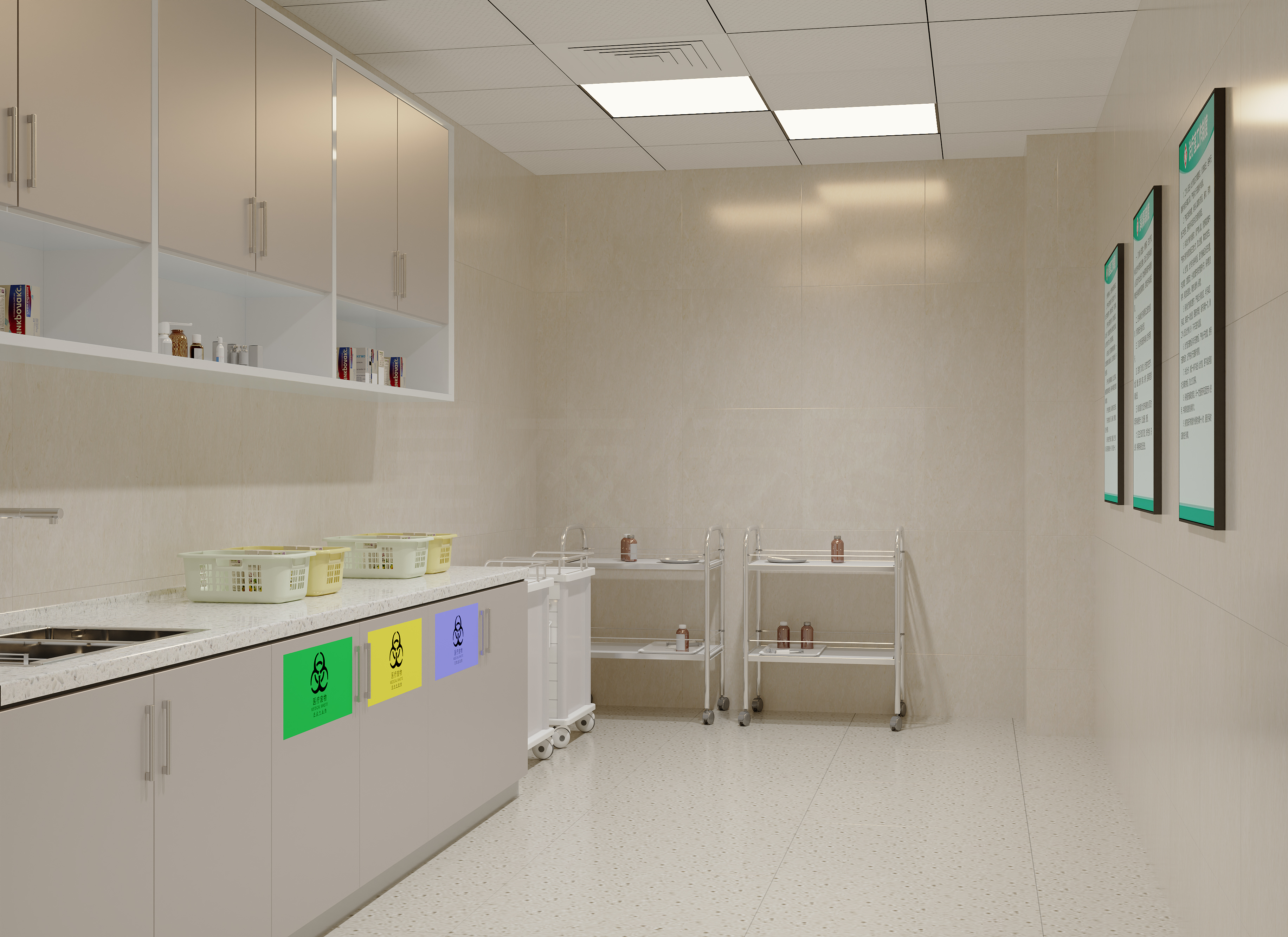 #医院病房 护士站 效果图-7