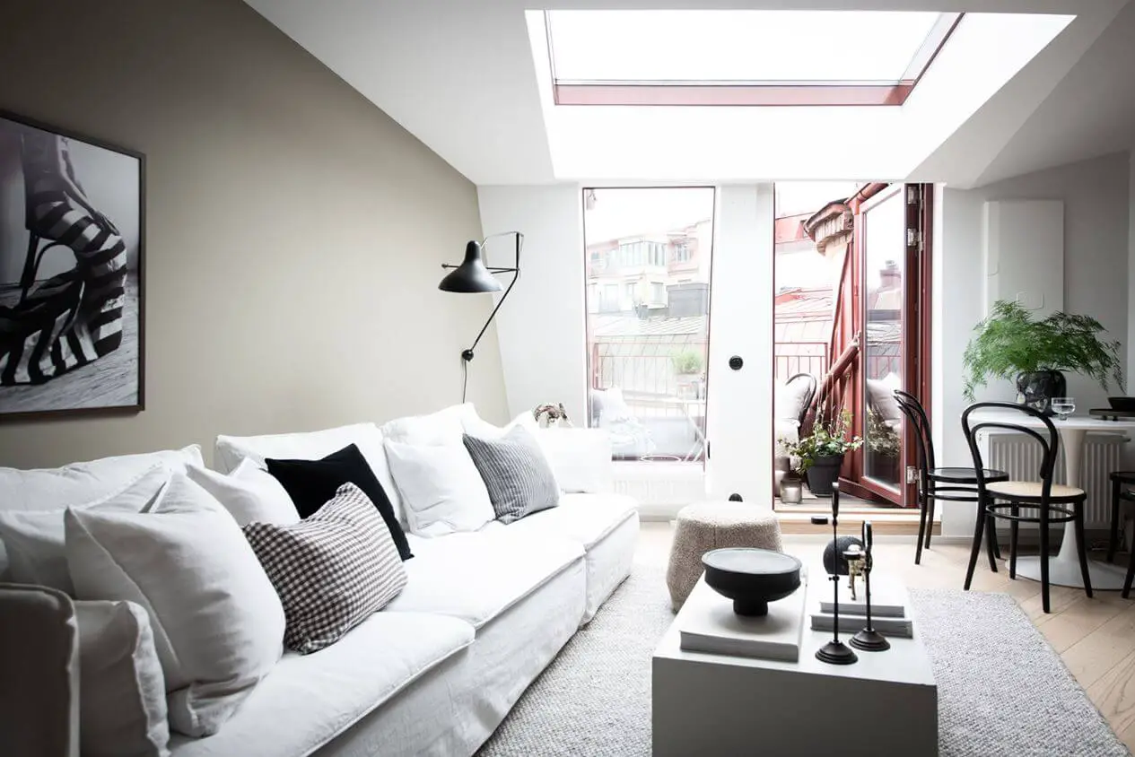 "瑞典 35m2 小户型阁楼公寓,空间利用与设计美感的完美结合"-3