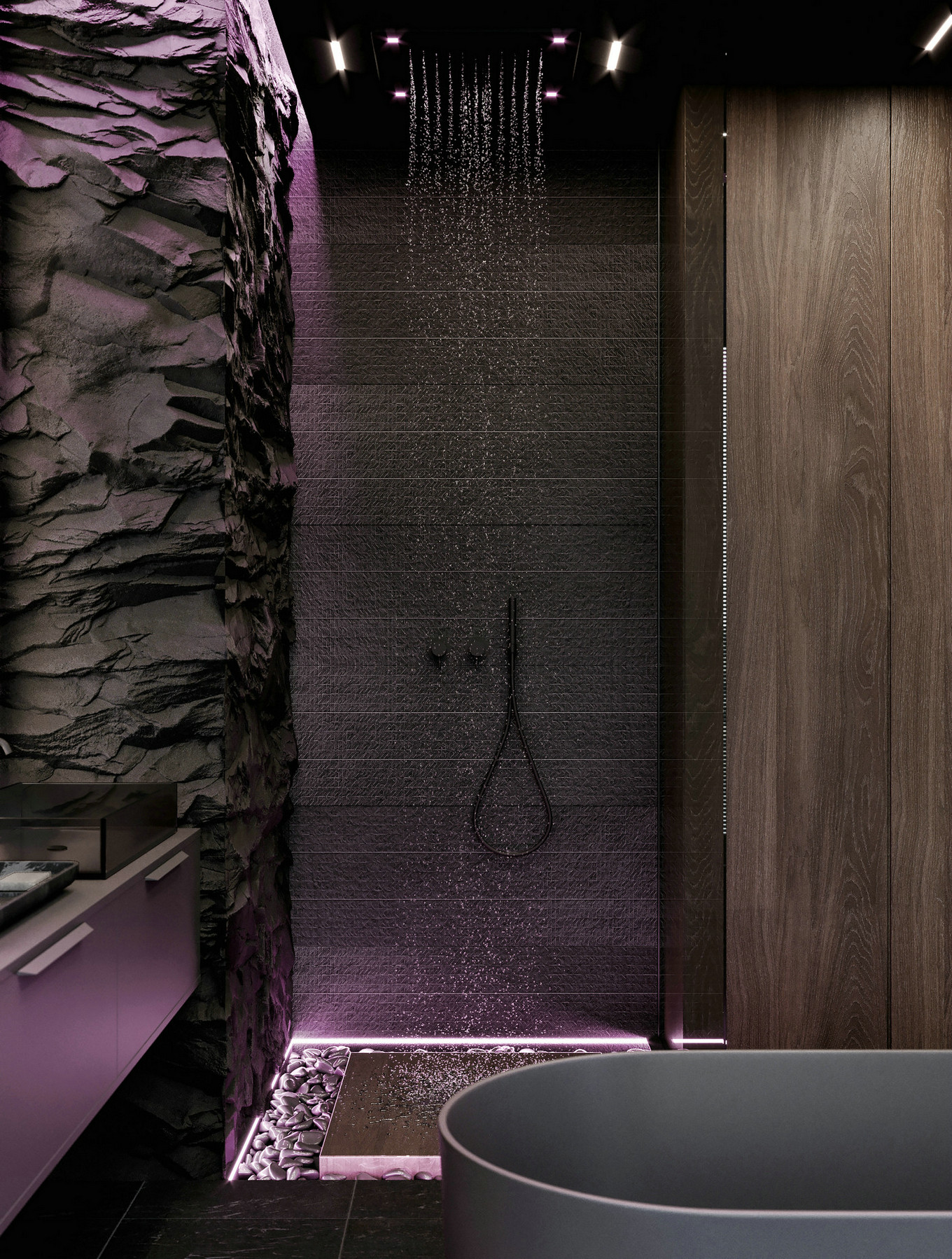 高级黑+浪漫紫色系灯光-12