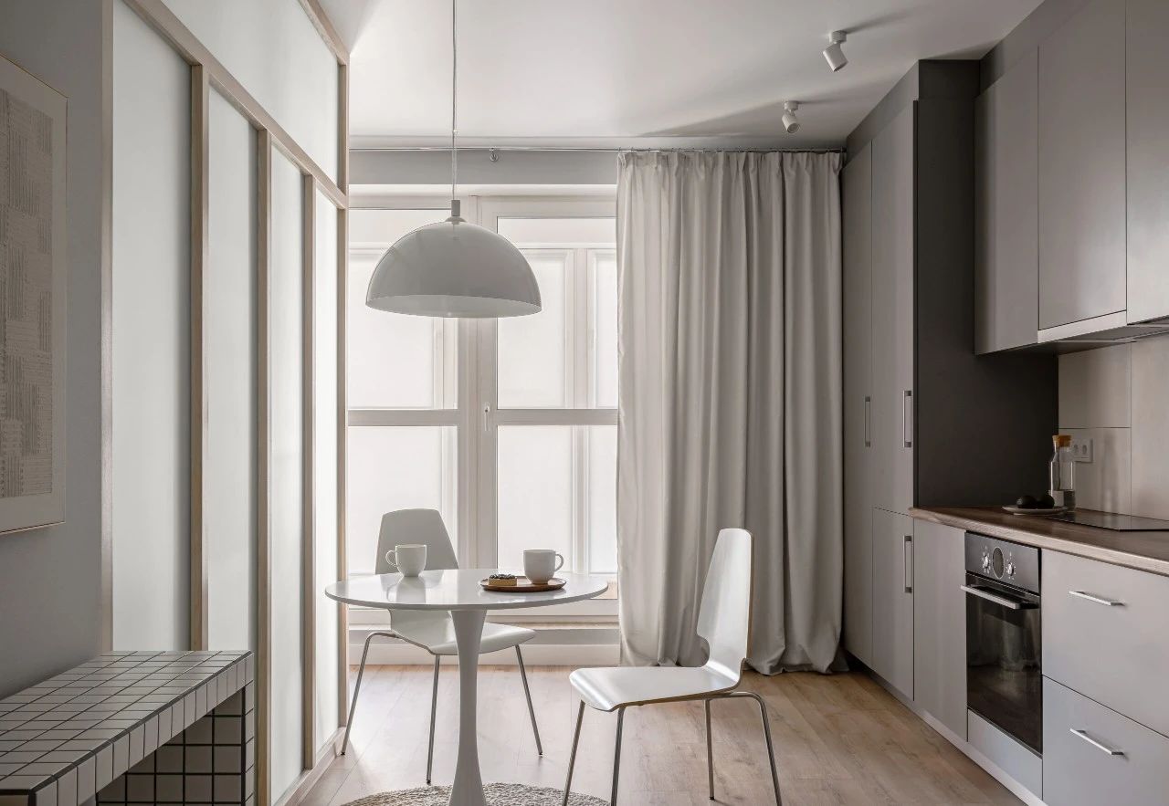 33㎡一居室设计丨Angelika Makarevich-6