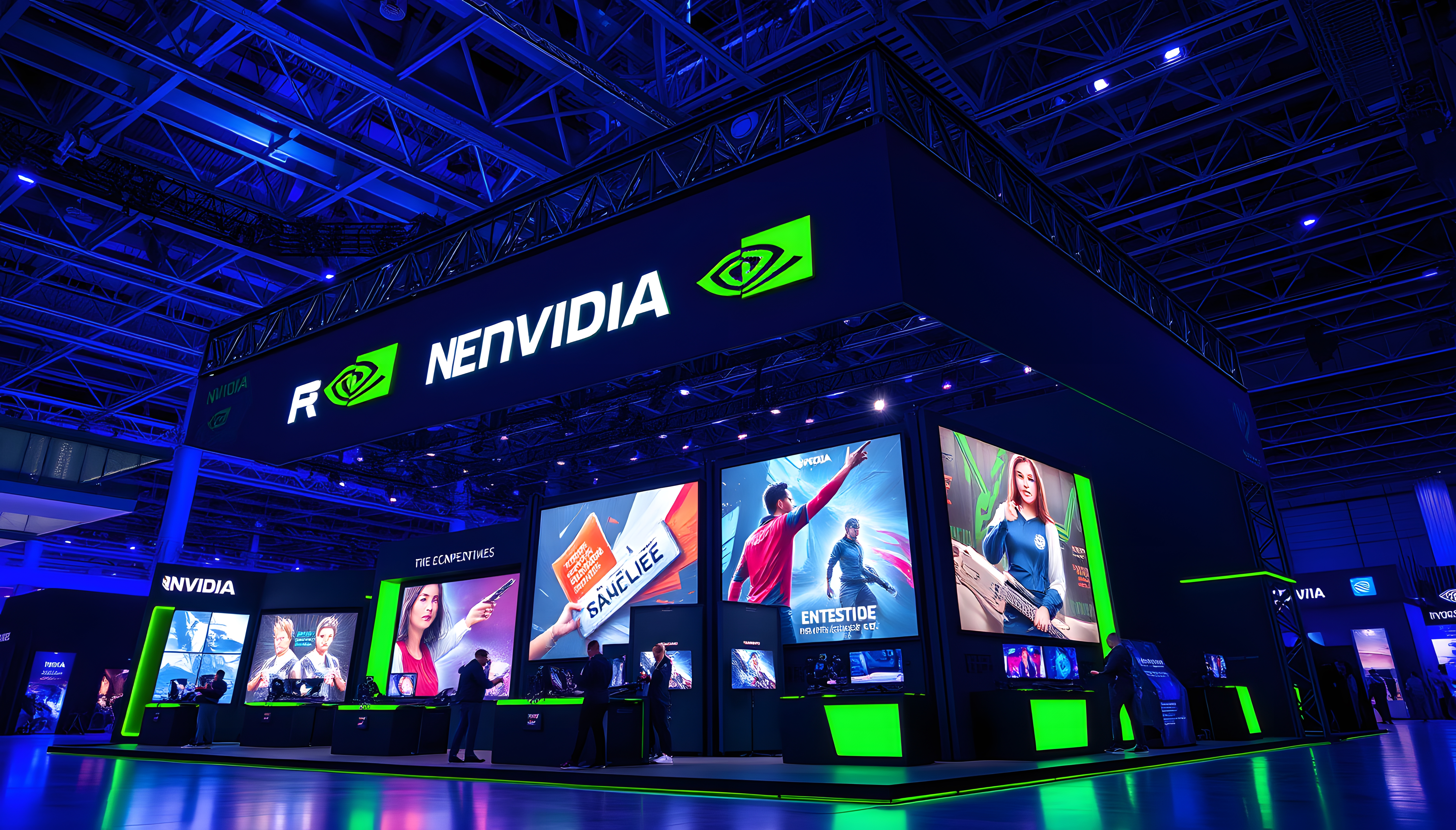 NVIDIA game exhibition booth.-14