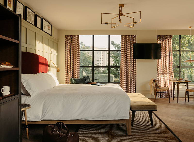 伦敦新霍克斯顿酒店 | 工业风几何印花的完美融合-5
