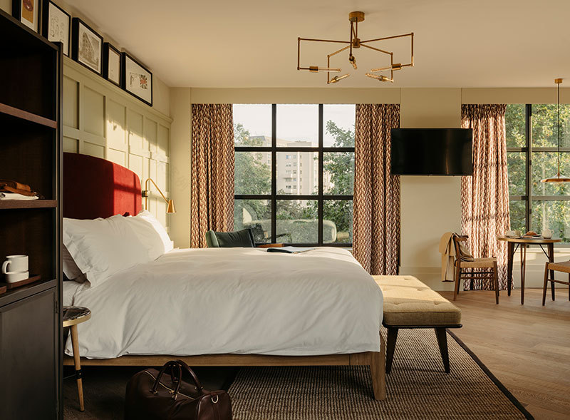 伦敦新霍克斯顿酒店 | 工业风几何印花的完美融合-5