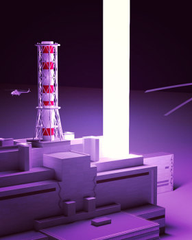 Atomic Aurora. 3d composition